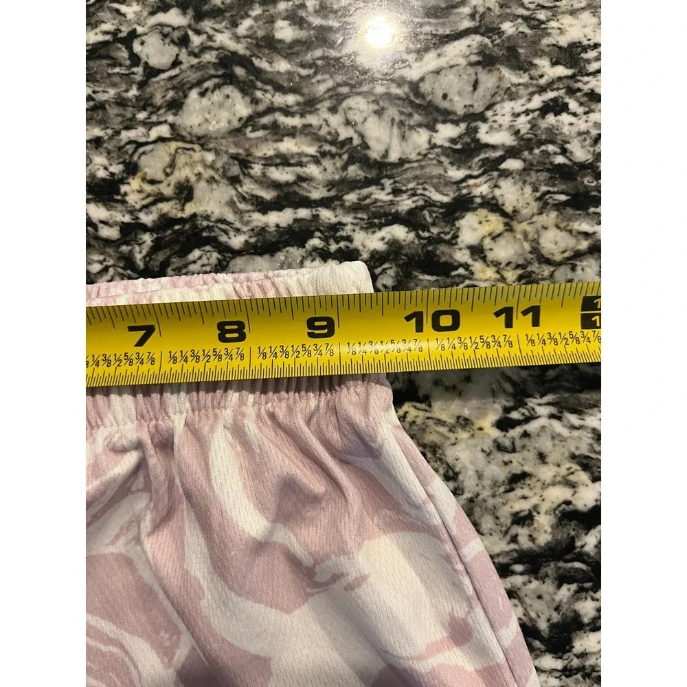 Puma Forever‎ Better Athletic Shorts Girls 6 Pink White Marble Moisture Wicking